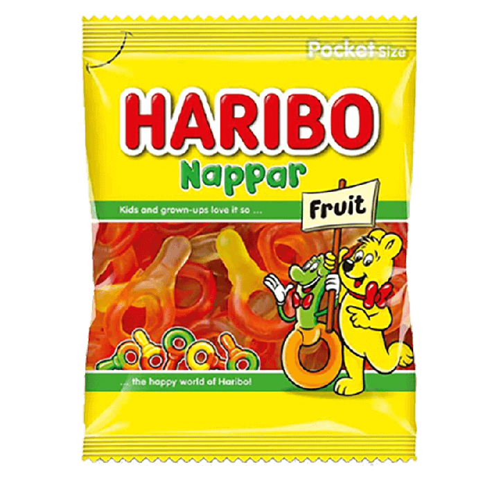 Haribo Frukt Nappar 80 g 