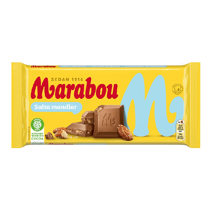 Marabou Mjölkchoklad Salta Mandlar 160 g