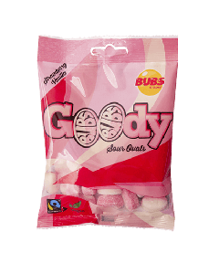 Bubs Goody Sour Ovals Strawberry & Vanilla 90 g
