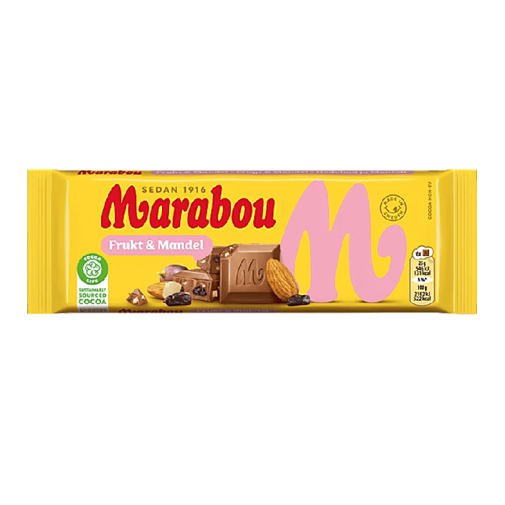 Marabou Mjölkchoklad Frukt & Mandel 200 g