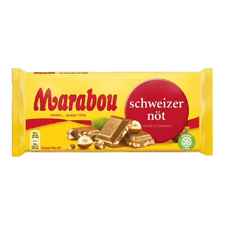 Marabou Mjölkchoklad Schweizernöt 200 g