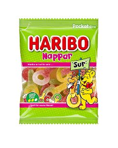 Haribo Sura Frukt Nappar 80 g